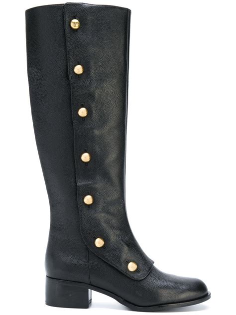 michael kors black boots with gold|brown waterproof Michael Kors boots.